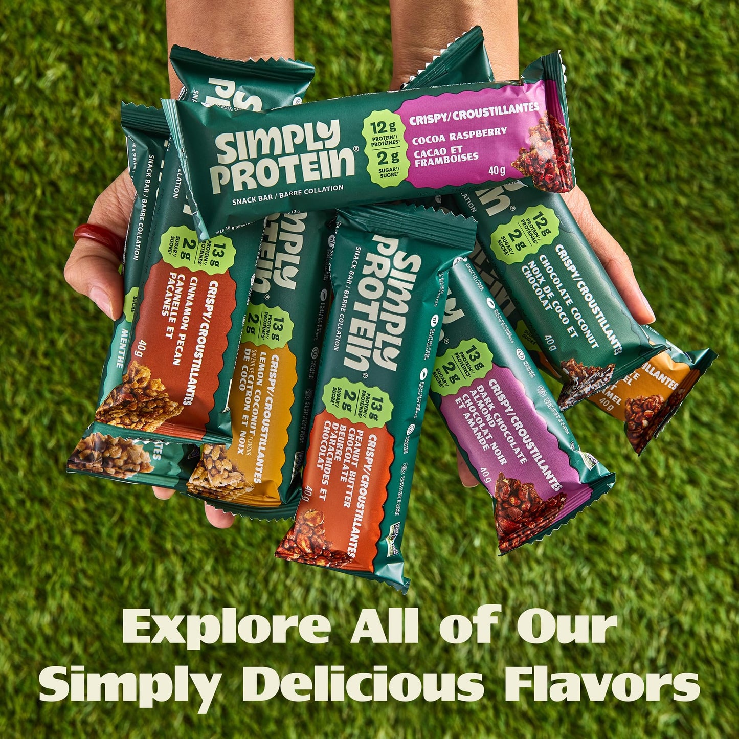 Simply Protein - Lemon Coconut Crispy Bars - Plant Based Protein Bars - Low Carb  Low Sugar  High Fiber - 13g Protein  2g Sugar  7g Fiber - Vegan  Gluten Free  Non GMO  Kosher - 12 Bars