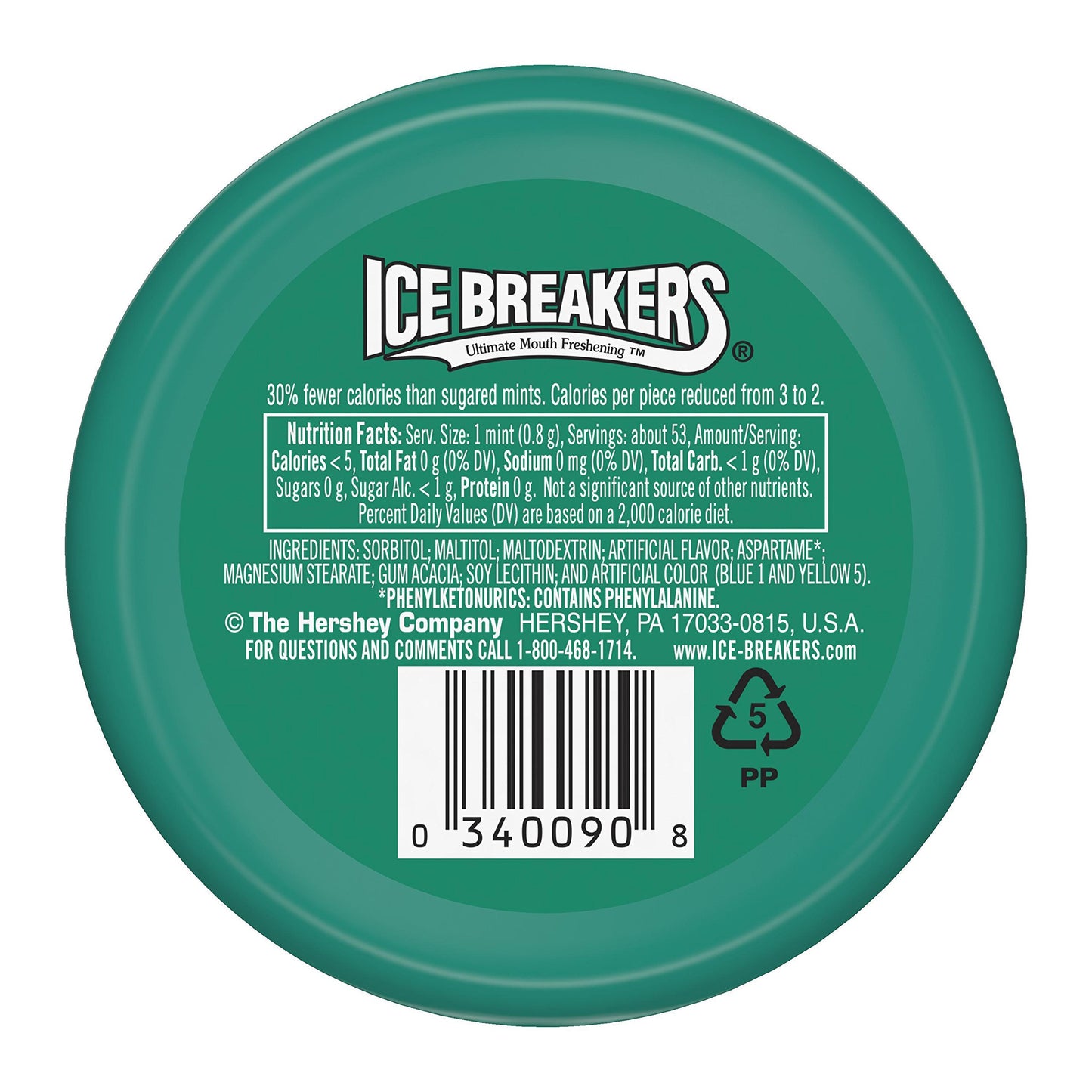 Ice Breakers Mints Wintergreen, Sugar Free, 1.5-Ounce Tins (Pack Of 16)