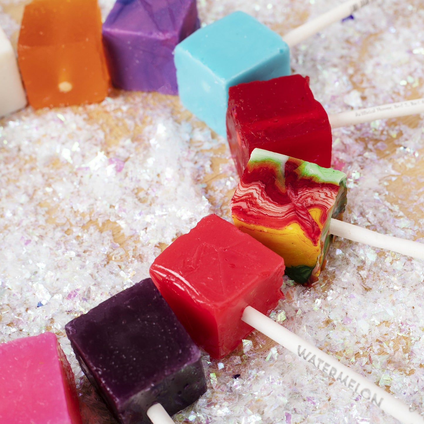 Hard Candy Cube Lollipop Suckers: Individually Wrapped Flavored Sucker Pack By Espeez - Old Fashioned Square Party Pops In Bulk - Black Cherry, 100 Count