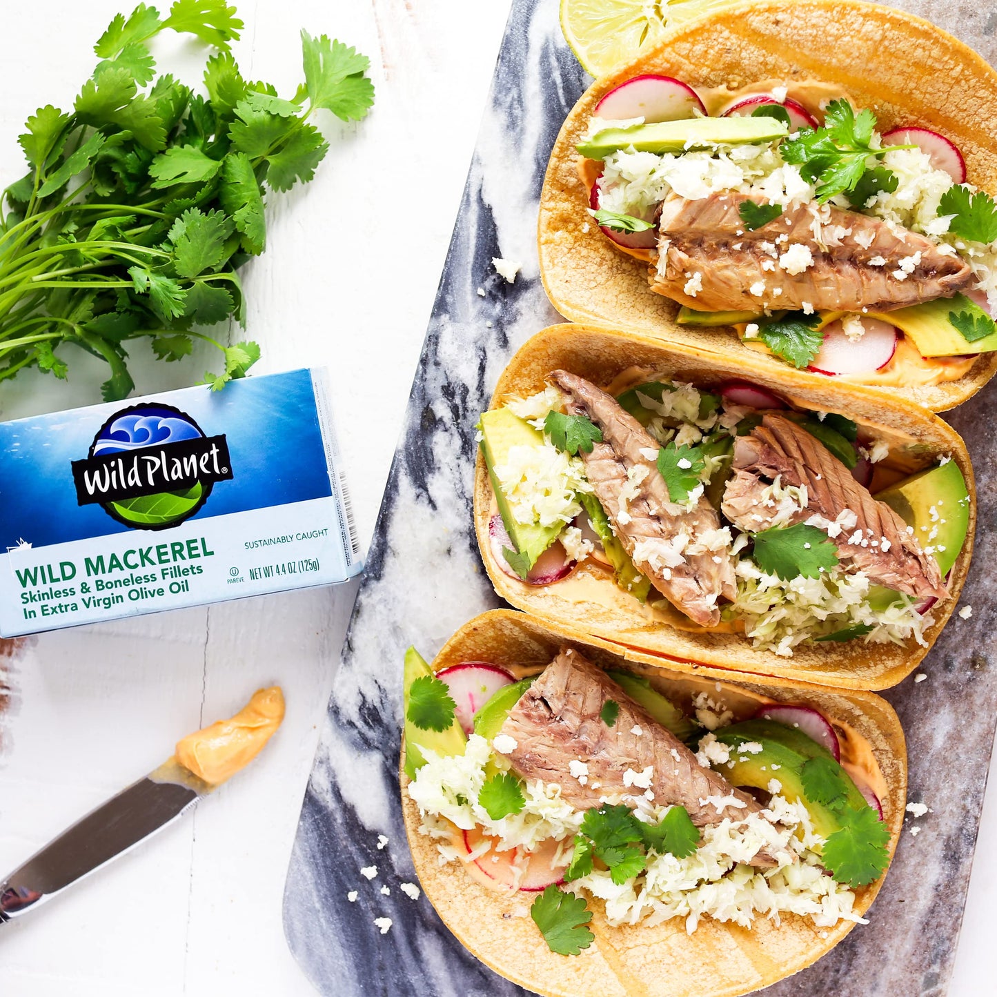 Wild Planet Wild Mackerel Fillets In Organic Extra Virgin Olive Oil, Skinless & Boneless, Tinned Fish, 4.4 Ounce ( Pack Of 12)