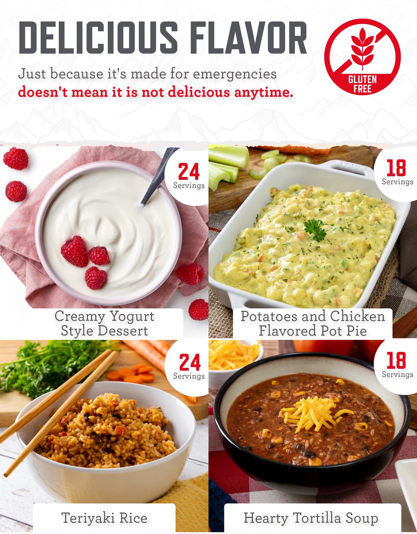 Readywise - Gluten Free Bucket, 84 Servings, Emergency, Mre Meal Food Supply, Premade, Freeze Dried Survival Food For Hiking, Ad