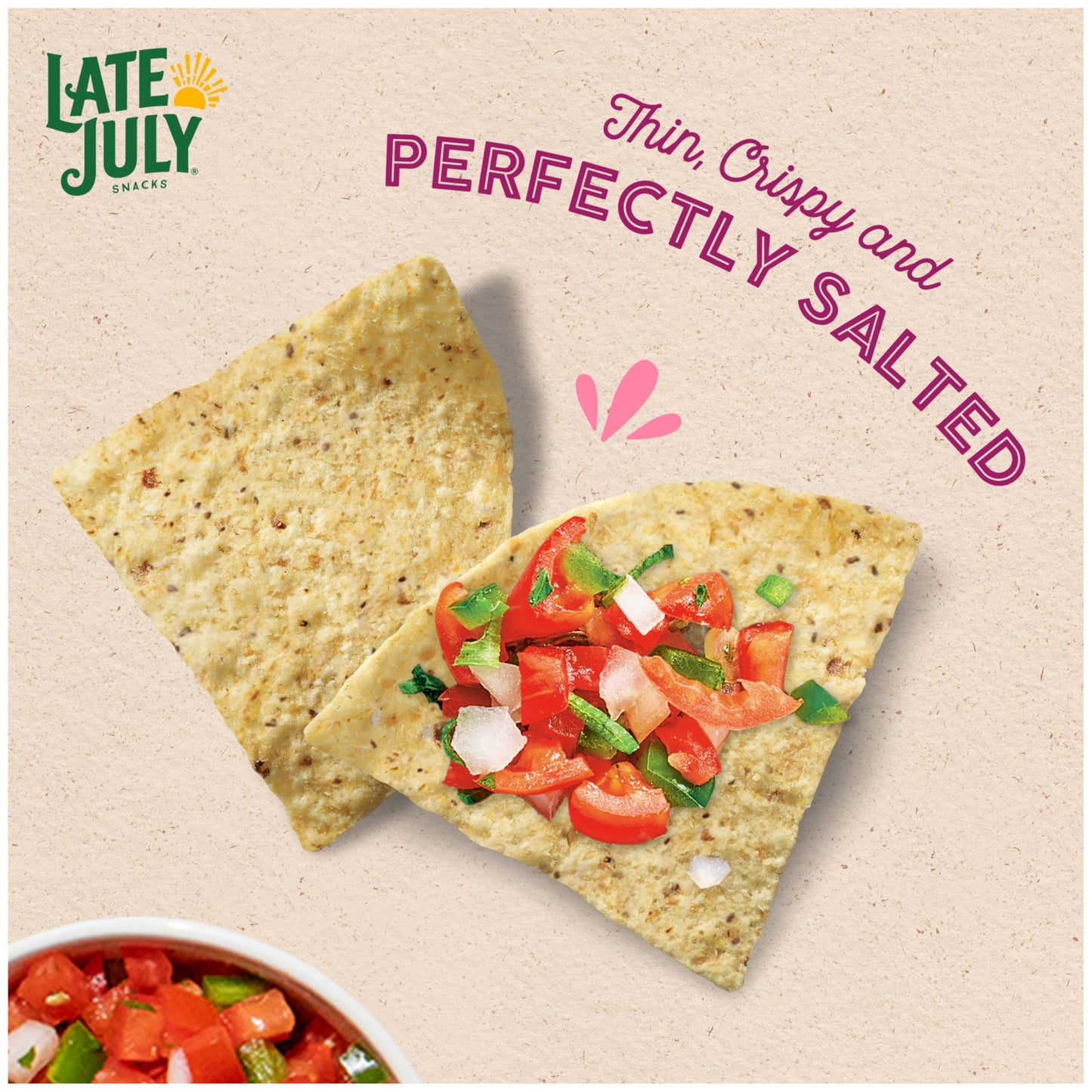 Late July Snacks Thin and Crispy Organic Tortilla Chips with Chia and Quinoa, 10.1 oz Bag