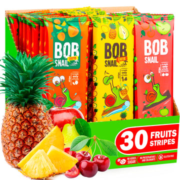 Healthy Snacks Variety Pack For Adults And Kids - 30 Gluten Free Fruit Strips With Dried Cherry Pear Pineapple Persimmon Apple -