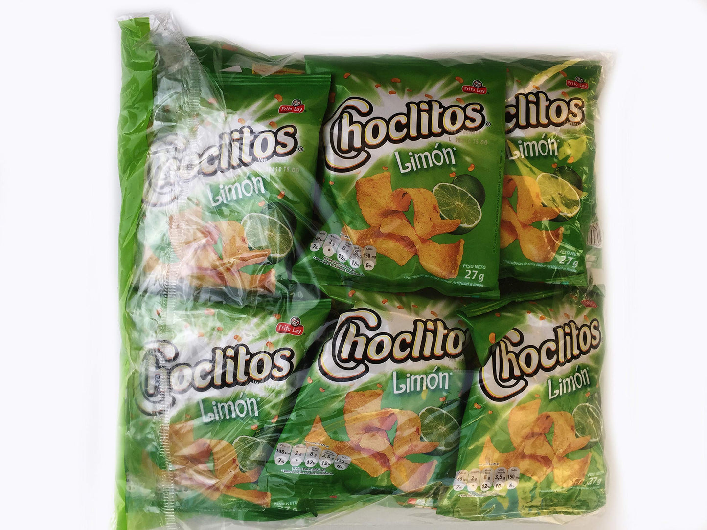 Choclitos Sabor Limon 12 Packs De 27 Grs C/U - Corn Chips Lime Flavor 12 Packs Of 95 Oz Each.