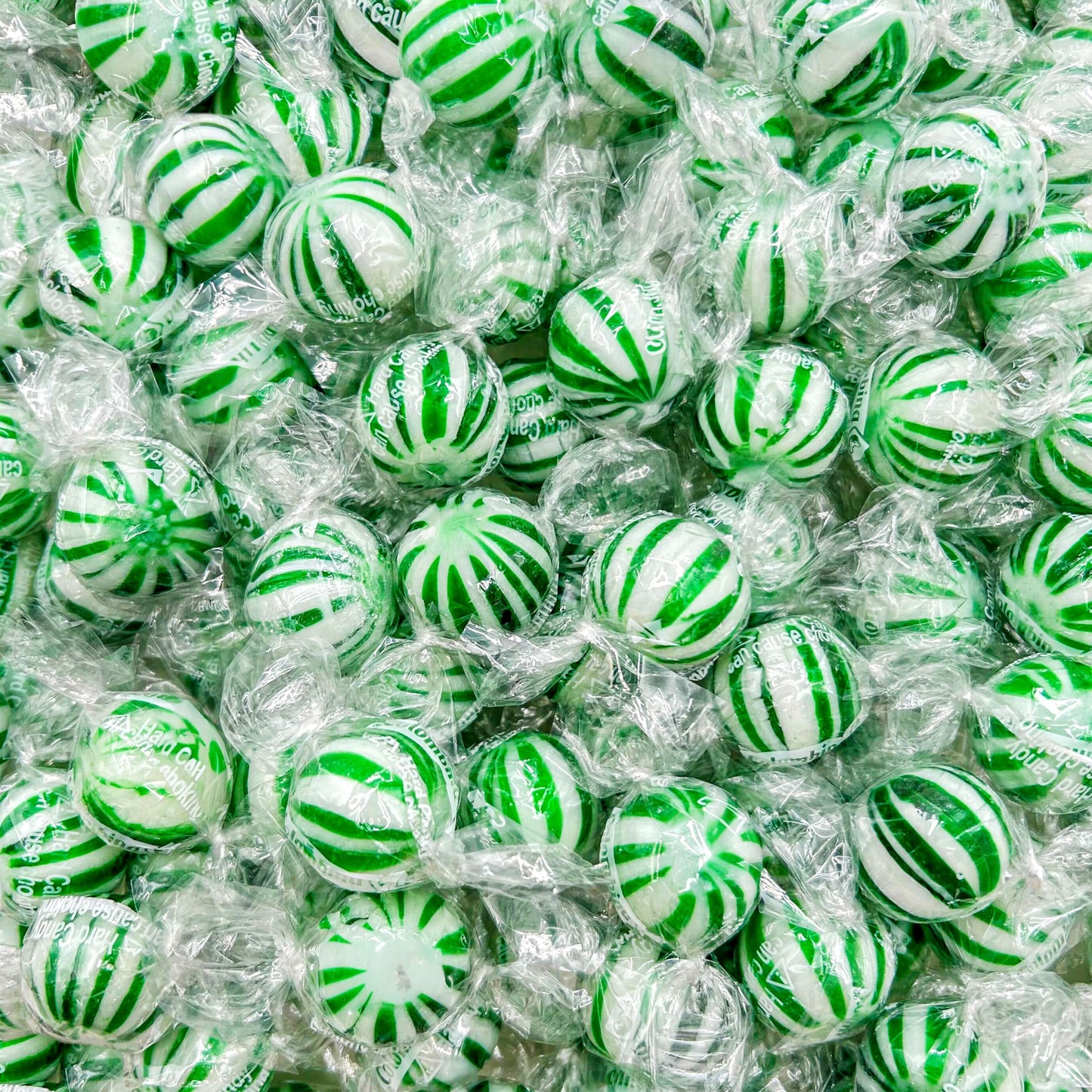 Jumbo Spearmint Balls | 1 Pound Bag | Refreshing Spearmint Hard Candy | Individually Wrapped Christmas Candy for Buffets & Office Bowls | Mint Nostalgic