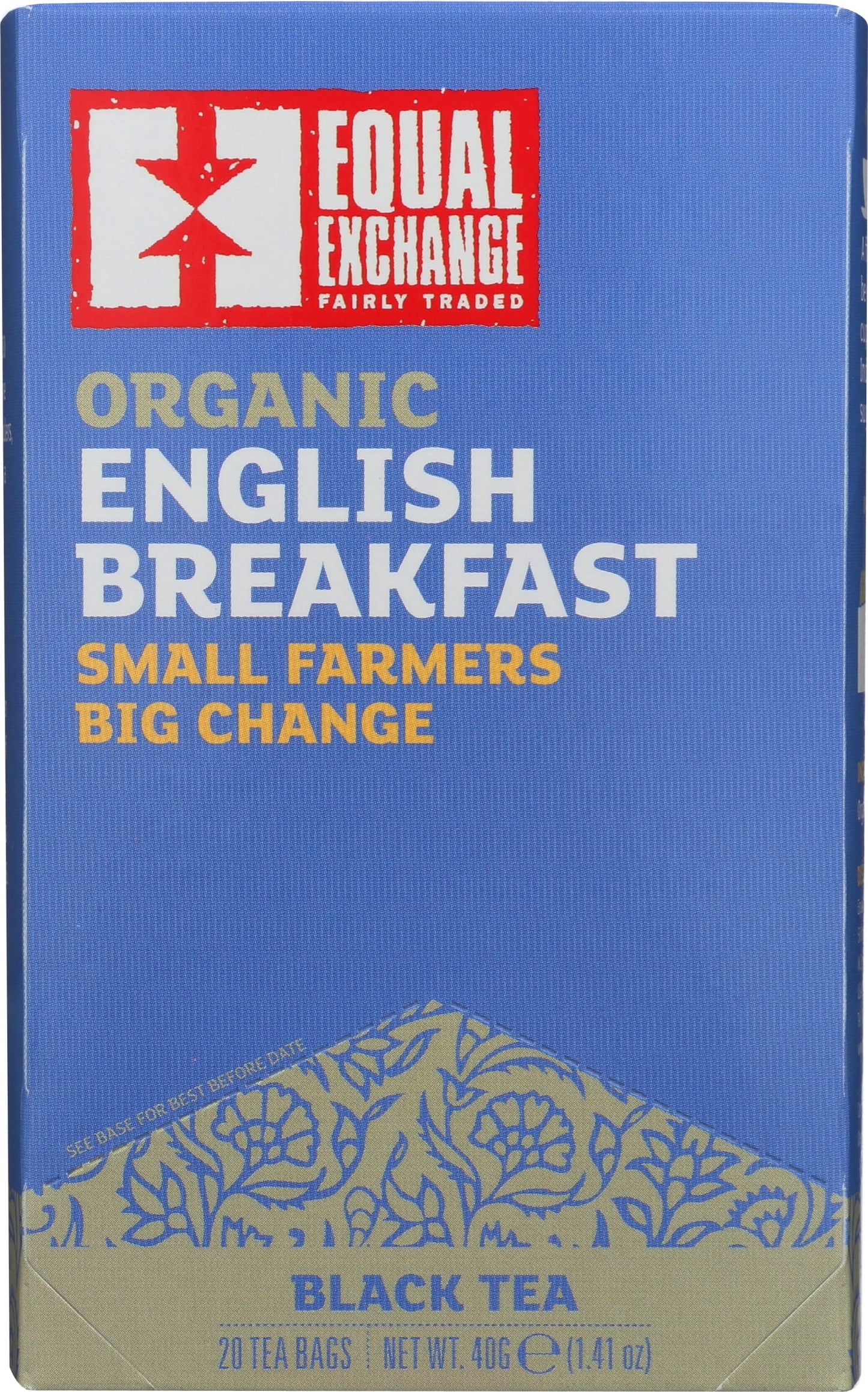 Equal Exchange, Organic Decaf English Breakfast, Black Tea, 20 Tea Bags, Pack Of 6