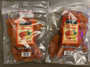 Trader Joe'S Dried Chile Spiced Mango, 2 - 8 Oz Bags