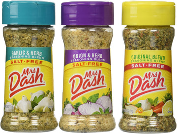 Mrs. Dash Combo All Natural Seasoning Blends 2.5 Oz; Original,Onion&Herb,Garlic&Herb By Mrs. Dash