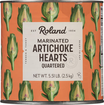 Roland Foods Marinated Quartered Artichoke Hearts, Specialty Imported Food, 5 Lb 8 Oz Can
