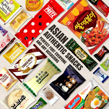 Dagaon Asian Snack Box 22 Count - Snacks From Korea, Japan, China, Indonesia, Taiwan, Vietnam, Etc. Assortment Of Chip, Ramen, B