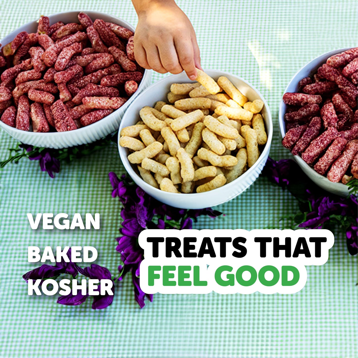 Vegan Robs Cauliflower Puffs Clean & Sustainable with a Great Veggie Taste - Plant-Based & Gluten Free Healthy Snacks for Kids