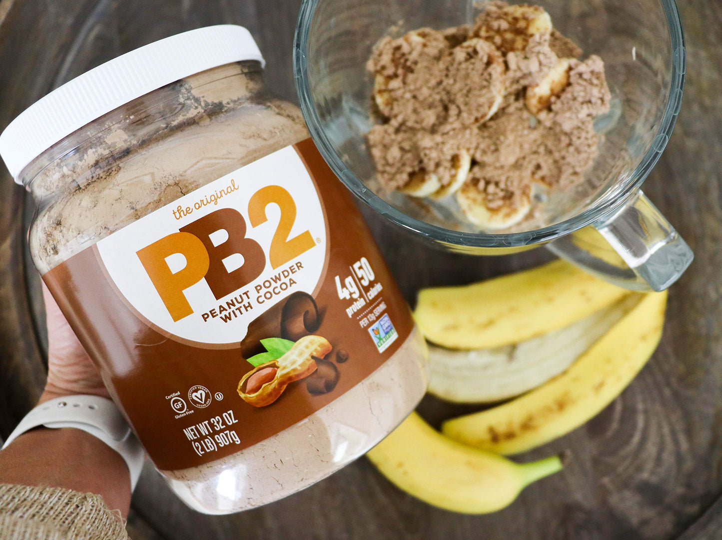 Bell Plantation Powdered Peanut Butter with Chocolate, 6.5 Ounce - 12 per case.