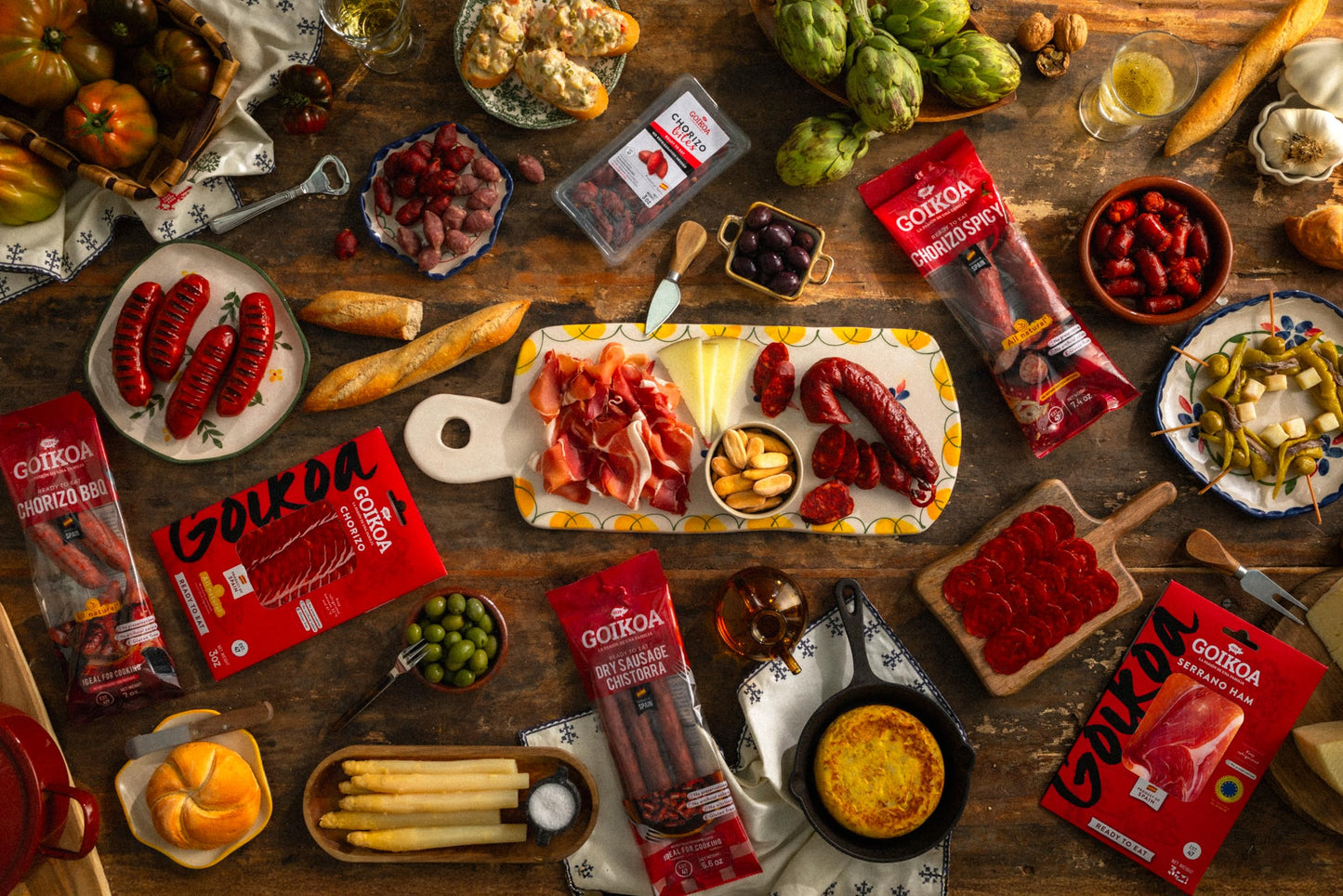 Goikoa Salami Bites | Salchichon | Ready To Eat Snack | From Navarre, Spain | 3Oz (85G) (Pack Of 4)