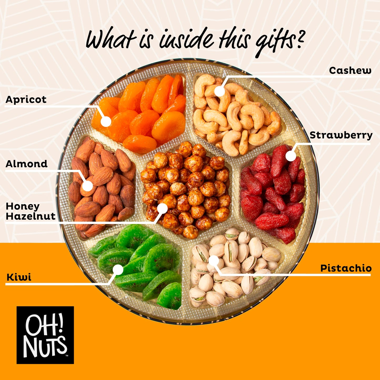 Oh! Nuts Dried Fruit And Nuts Gift Basket - Premium Round Gift Tin For Special Occasions - Birthday, Anniversary, Corporate Part