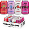 Culture Pop Soda Jazzy & Juicy Variety Pack, Probiotic Low Sugar, Non-GMO, Gluten-Free, 12 Fl Oz (Pack of 12)