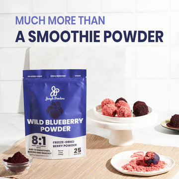 Jungle Powders Wild Blueberry Powder 7 Ounce Bag, Nordic Freeze Dried Blueberries No Sugar Added For Smoothie, Additive And Fill