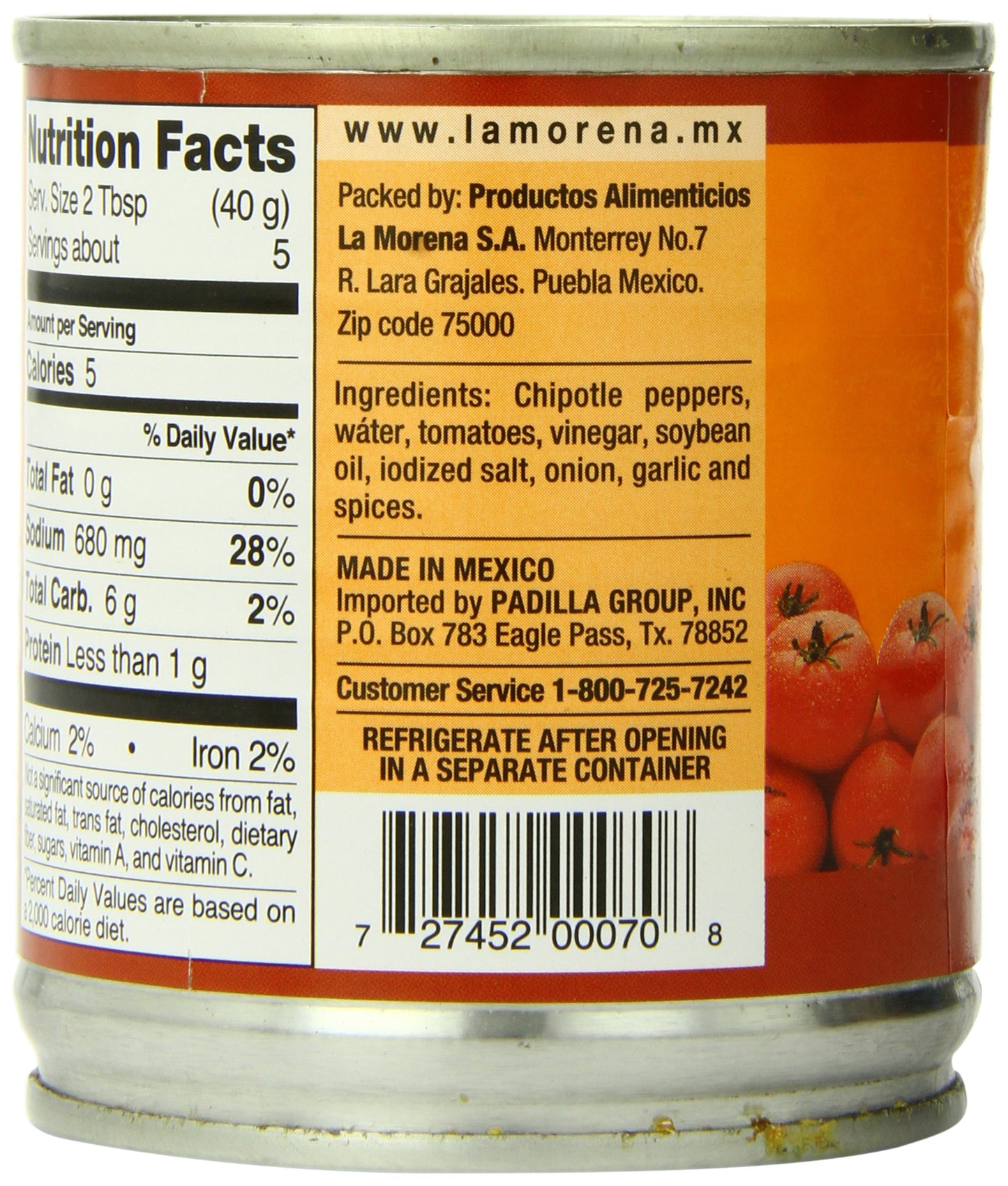 La Morena Chipotle Sauce, Homemade Style, 7 Ounce (Pack Of 24)