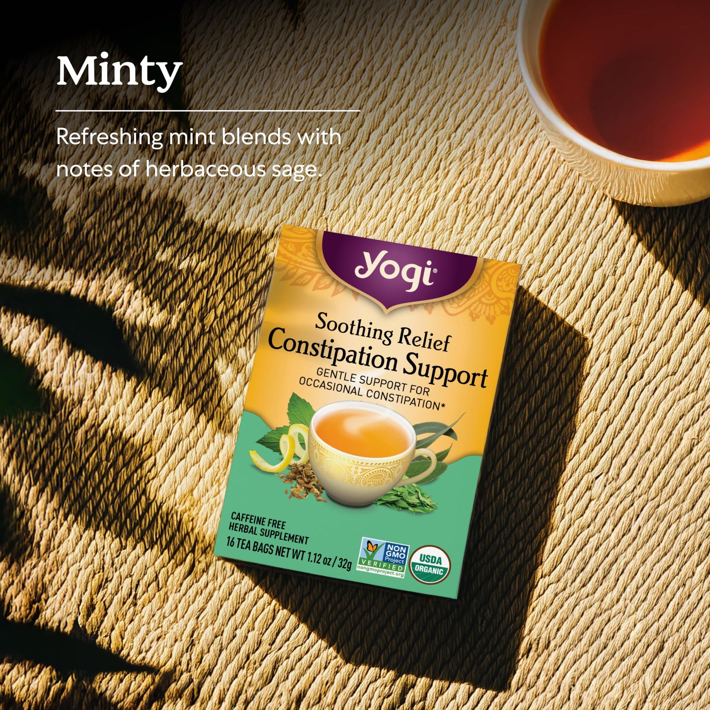 Yogi Tea Soothing Relief Constipation Support - Tea With Organic Senna Leaf - Gently Aids Constipation Overnight - Laxative Tea