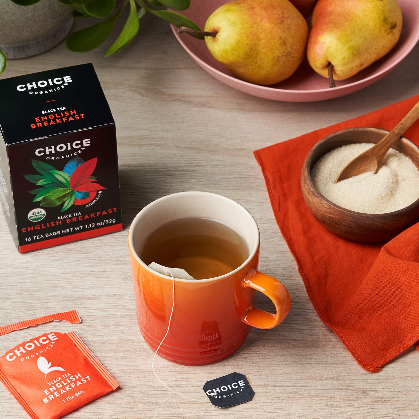 Choice Organics Organic English Breakfast Tea, Fair Trade, Compostable, 48 Tea Bags, 1 Count