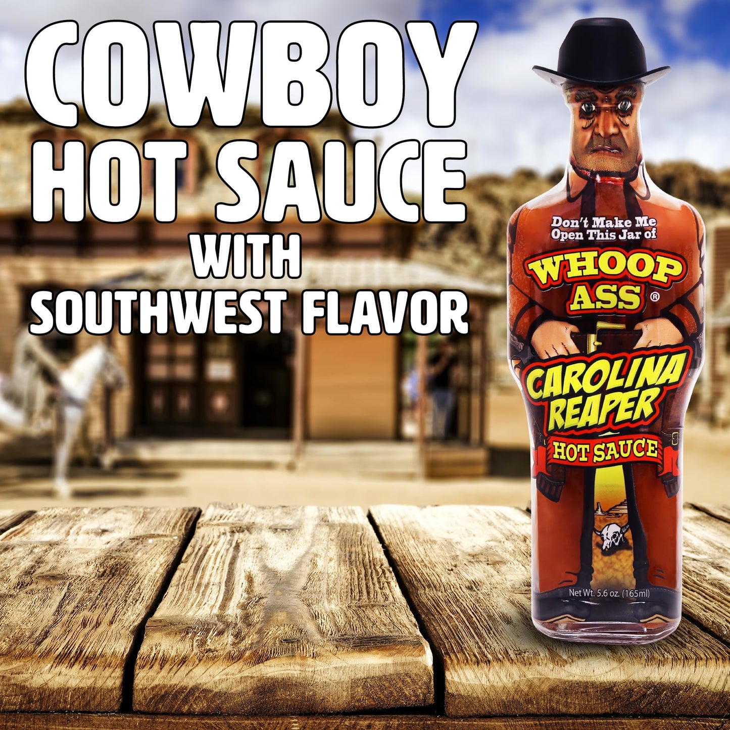 WHOOP ASS Carolina Reaper Hot Sauce - 5.6 Ounce - Gourmet Gift for Hot Sauce Lovers