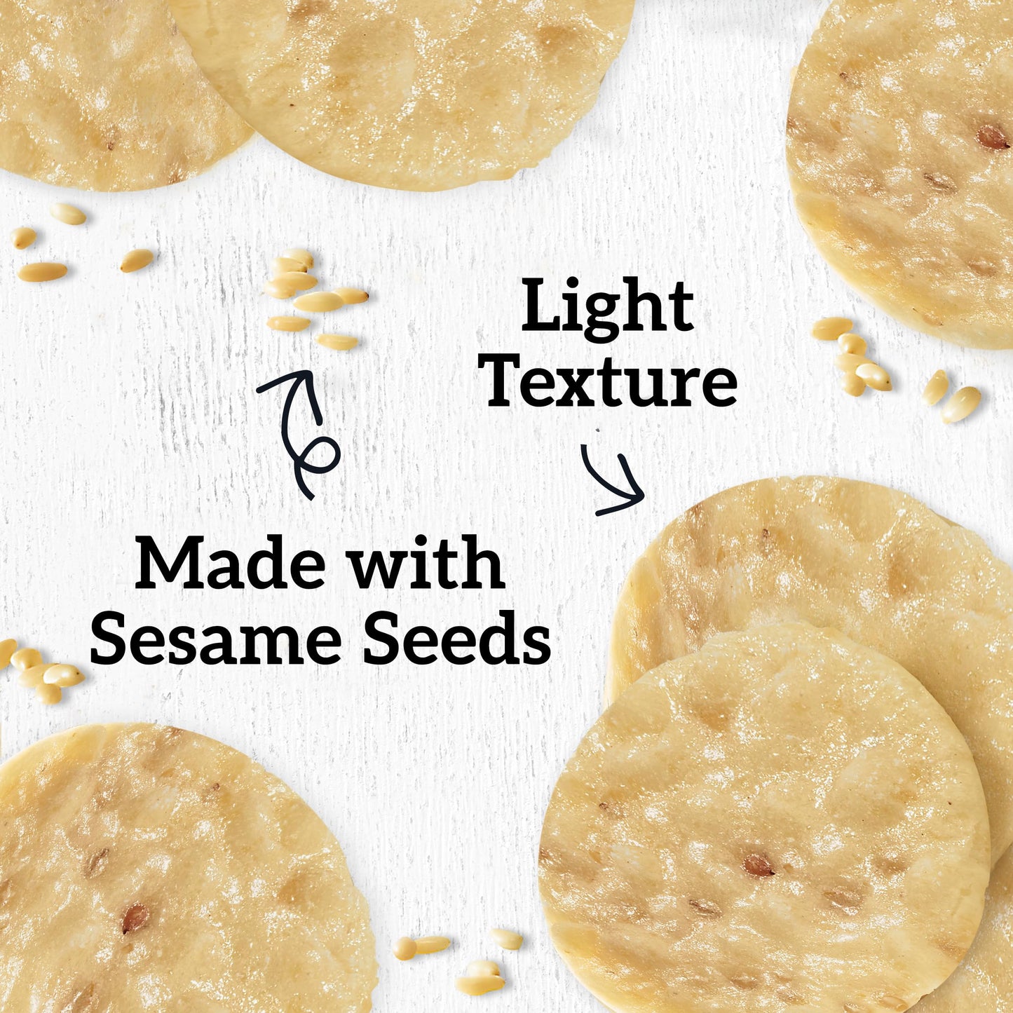 GOOD THINS Sesame Rice Snacks Gluten Free Crackers, Snack Crackers, 3.5 oz (Pack of 2)