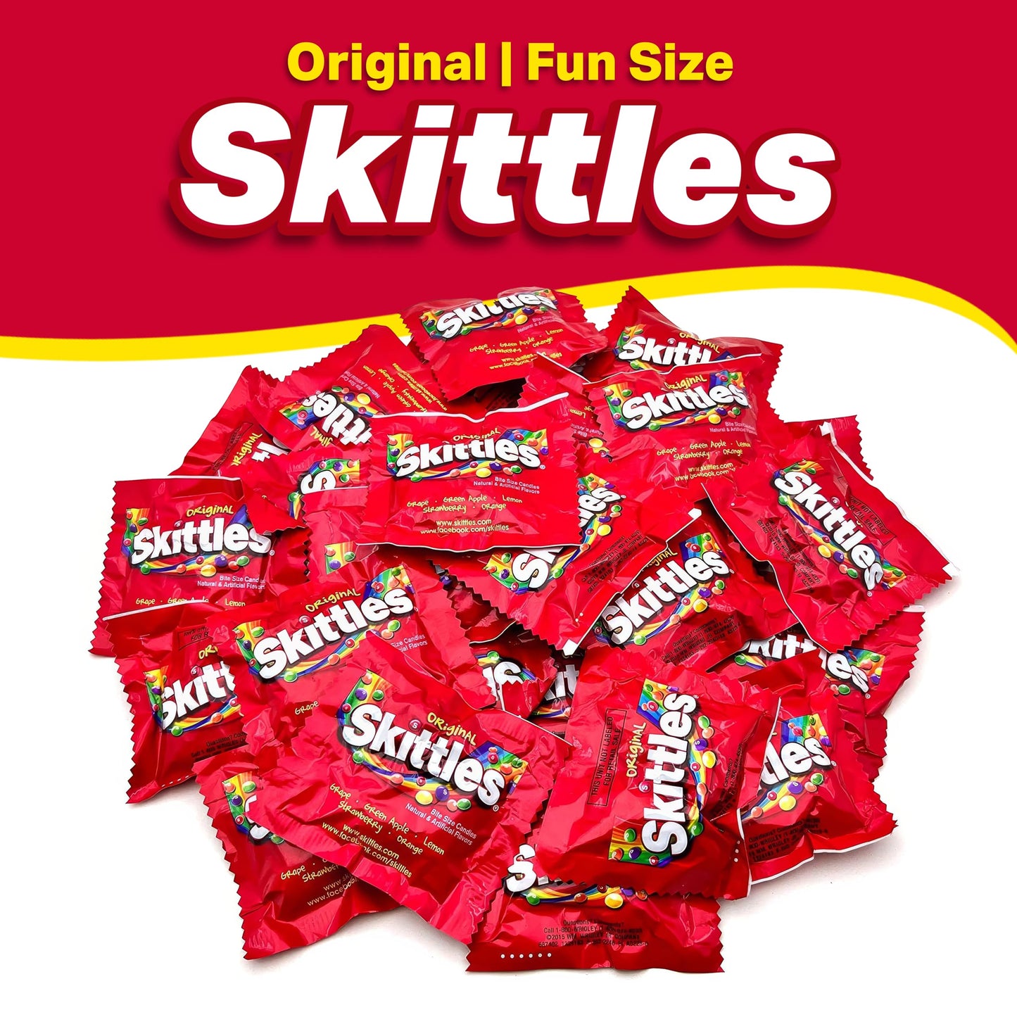 Skitles Original Fun Size Chewy Candy 1 Pound Approx 35 Pouches - Skitles Bulk Candy - Bite Size Skitles Candy With Natural & Ar