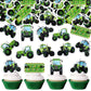 Keaziu 40PCS Edible Cupcake Toppers Farm Theme Decoration Green Paper