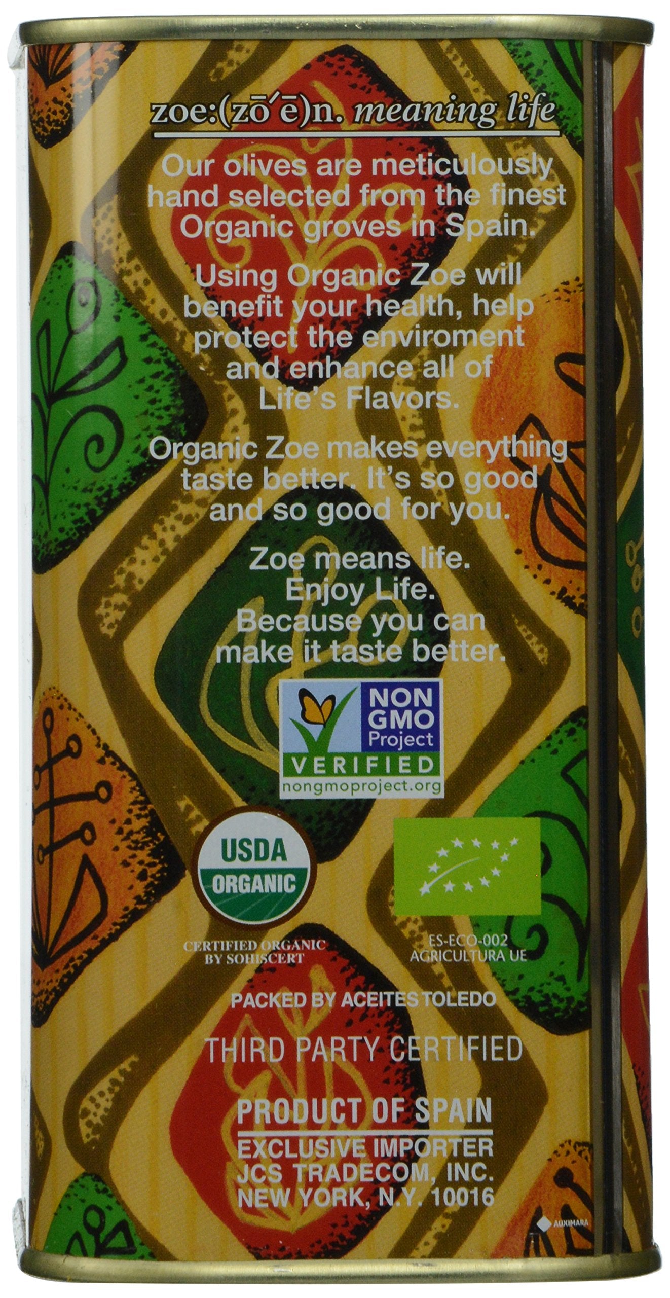 ZOE Organic Extra Virgin Olive Oil 25.5 Ounce