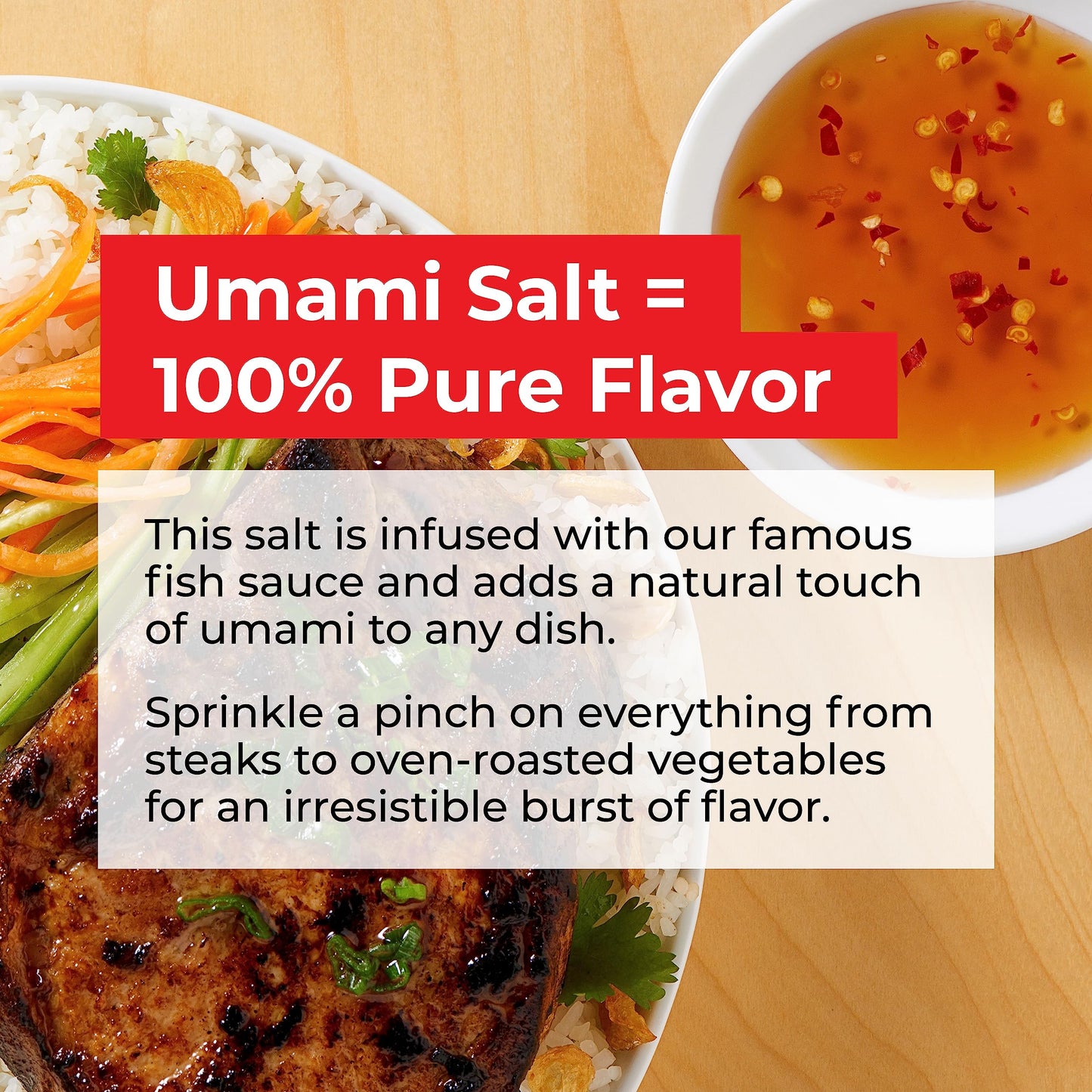 Red Boat Umami Salt | Salt infused with premium fish sauce | All Natural Handcrafted Seasoning | Keto, Paleo, & Whole 30 friendl