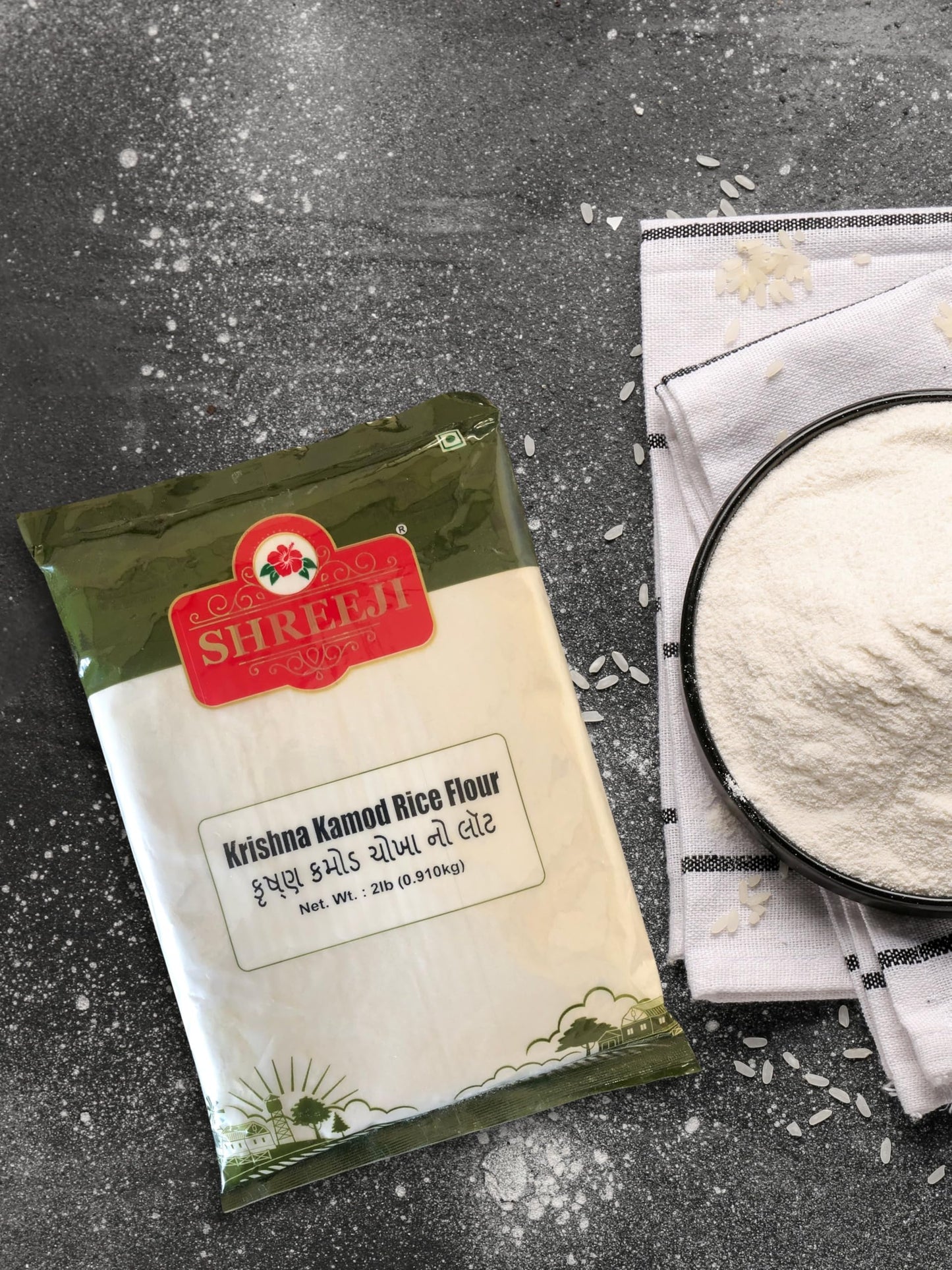 Rice Flour (Krishna Kamod) 2Lb/ 0.91Kg, *Naturally Gluten-Free*, Substitute For Baking, Product Of India