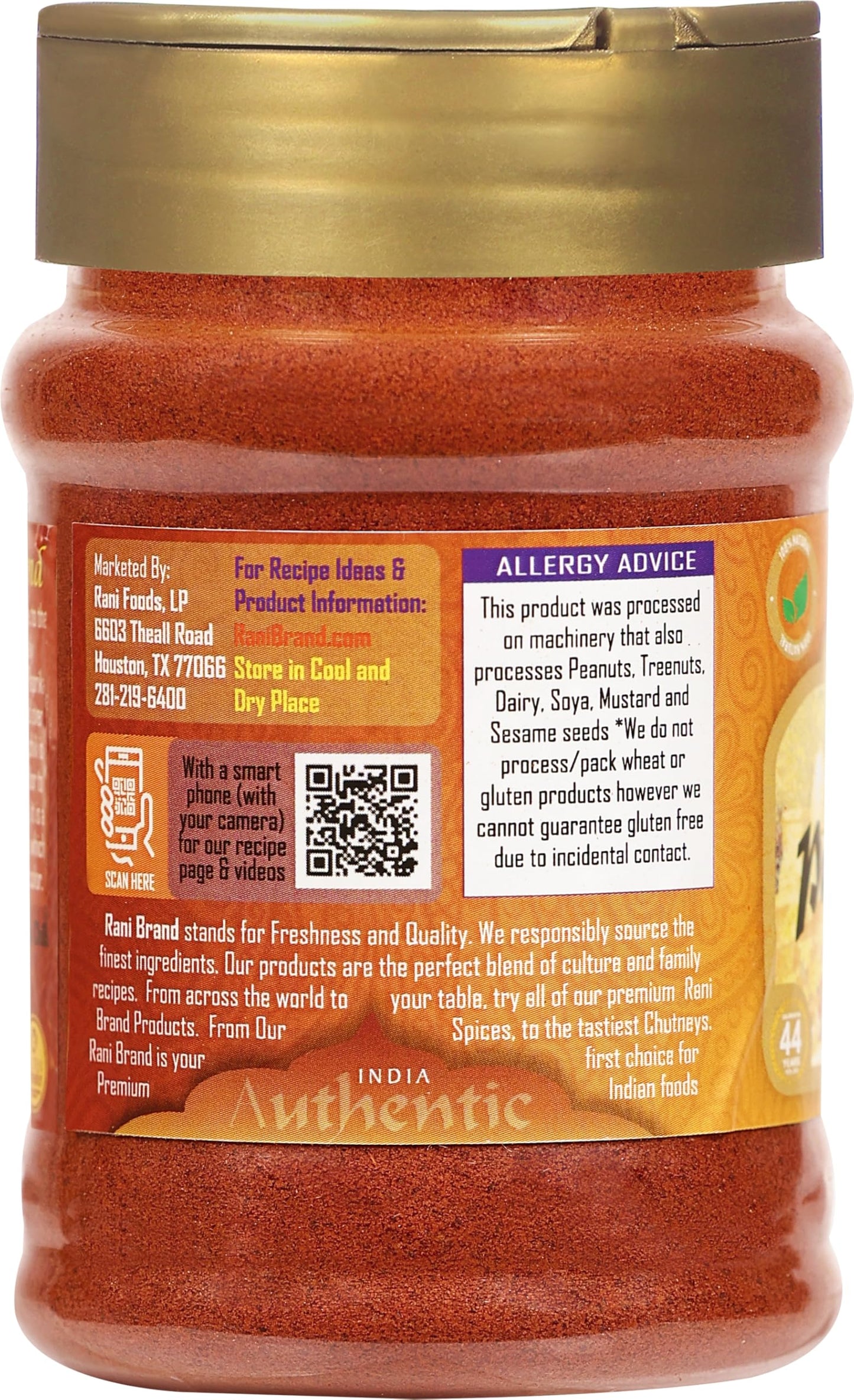 Rani Paprika (Deggi Mirch, Low Heat) Spice Powder, Ground 3Oz (85G) Pet Jar ~ All Natural, Salt-Free | Vegan | No Colors | Gluten Friendly | Non-Gmo | Indian Origin