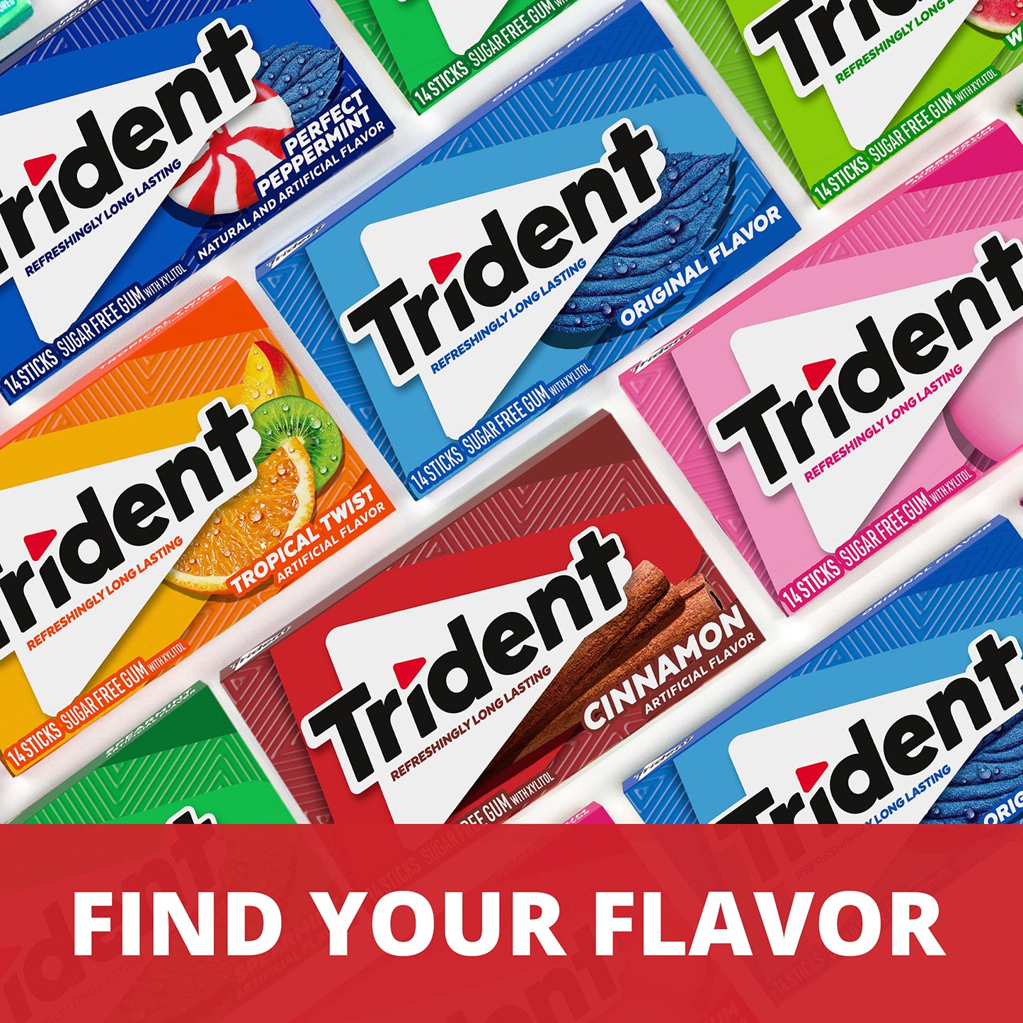 Trident Cinnamon Sugar-Free Chewing Gum, 12 Packs Of 14 Pieces (168 Total Pieces)