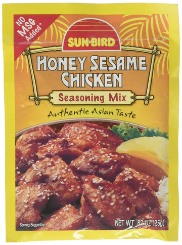 Honey Sesame Chicken Seasoning Mix Packets - Asian Chicken Recipe - 0.88 Ounces Each (Pack Of 4)