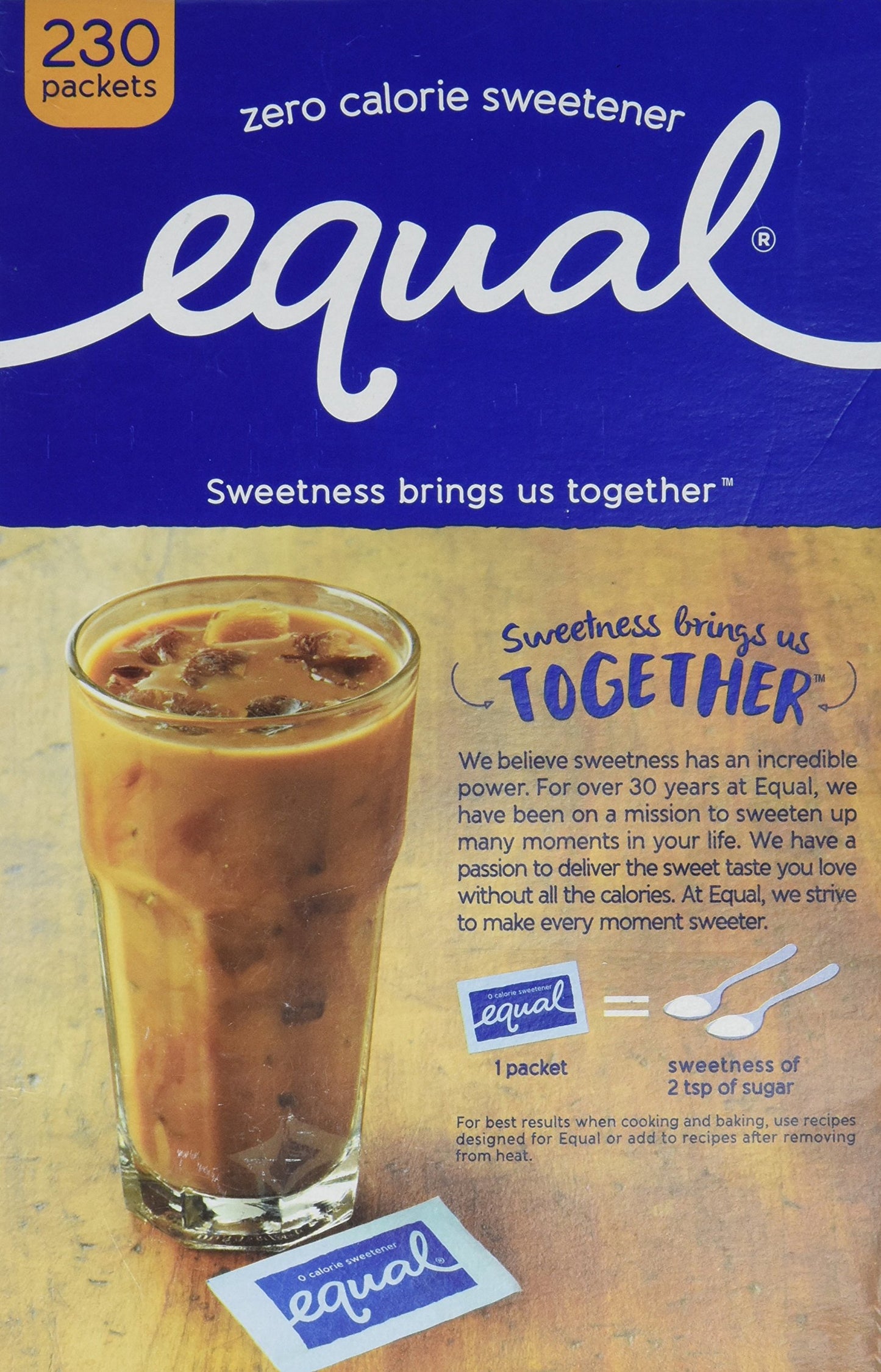 Equal 0 Calories Sweetener 230 Count