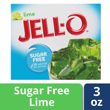 Jell-O Lime Gelatin Dessert Mix, 0.3 Ounce Boxes, Pack of 24