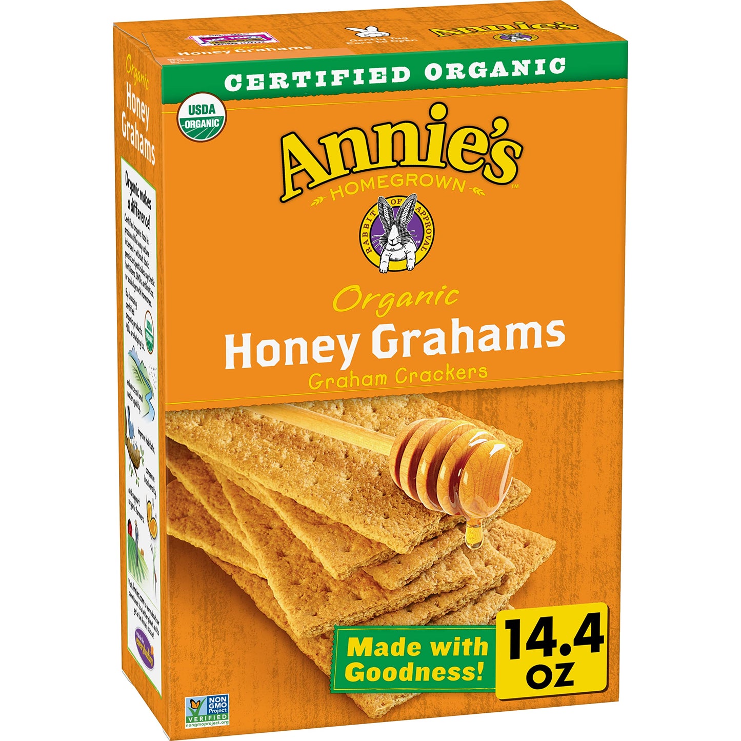 Annies Organic Honey Graham Cracker Bricks 14.4 oz (Pack of 4)