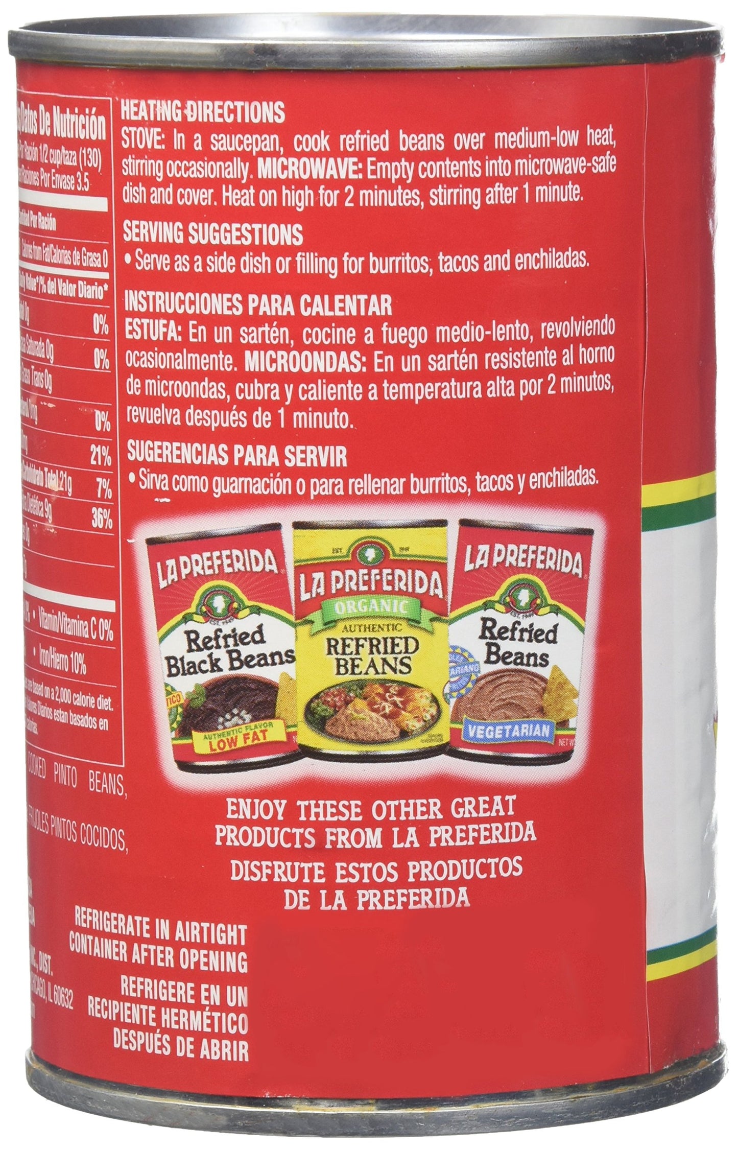 La Preferida Refried Beans Fat Free, 16-Ounce (Pack Of 12)