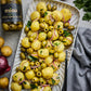 Mina Pitted green Olives Premium Handpicked and Naturally cured - gluten Free Low carb Vegan - great Keto Snacks to go 12.5 oz