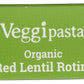 Veggipasta Organic Red Lentil Rotini Pasta - 8 Oz, Gluten-Free, High Protein, Vegan