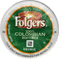 Folgers 100% Colombian Decaffeinated Coffee K-Cup Pods, 96 Count, Compatible with Keurig Brewers