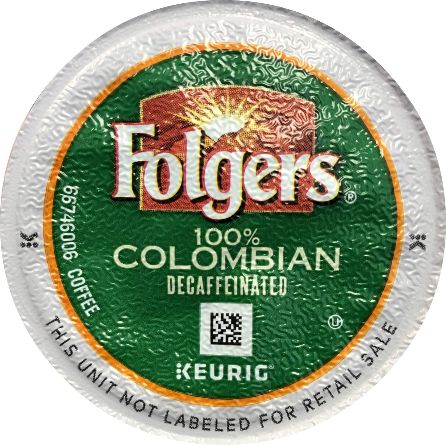 Folgers 100% Colombian Decaffeinated Coffee K-Cup Pods, 96 Count, Compatible with Keurig Brewers