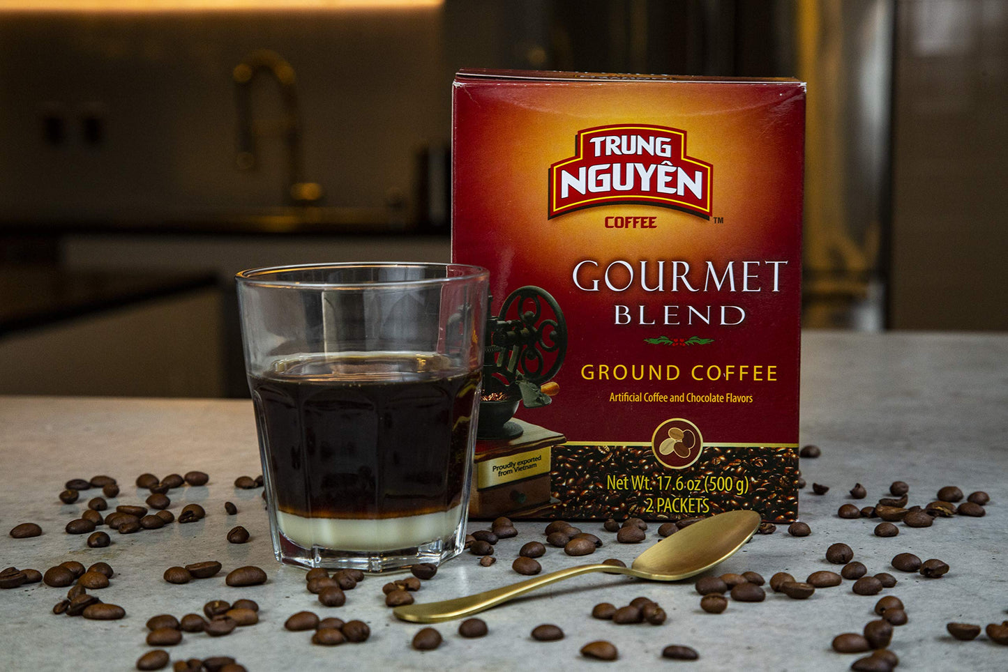 Trung Nguyen — Gourmet Blend — Roasted Ground Coffee Blend — Strong And Bold — Robusta, Arabica, Excelsa, & Catimor — Notes Of Chocolate, Spices, & Fruit — Vietnamese Coffee 17.6Oz (Pack Of 3)