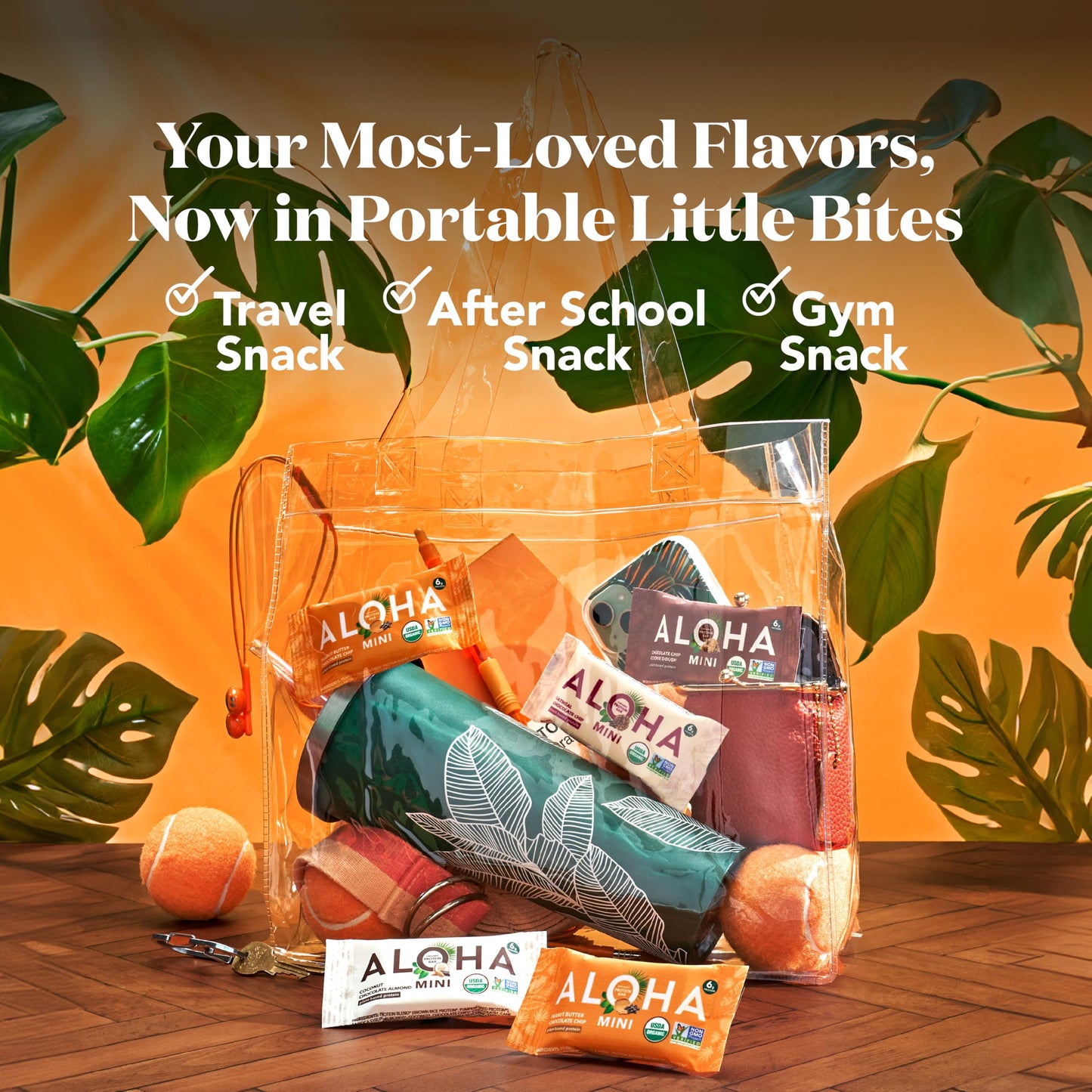 ALOHA Organic Plant Based Protein Bar MINIS | Variety Pack | 20 Count, 24g Bars | Vegan, Low Sugar, Gluten Free, Low Carb, Non-G