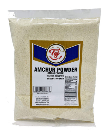 Taj Premium Indian Amchur Powder (Dried Mango Powder), (7-Ounce)