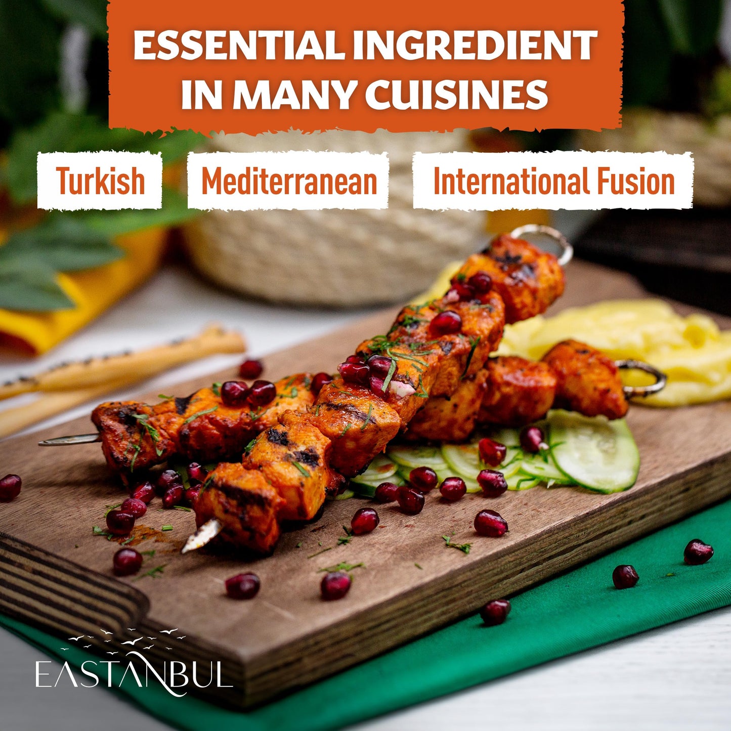 Eastanbul Pizza Seasoning, 5.3Oz Turkish Pizza Seasoning Spice Blend Turkish Pizza Aka Pide, Lahmacun Spice Mix Vegan-Friendly,