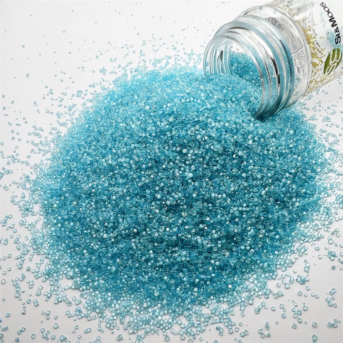Se Si&Moos Light Blue Sanding Sugar Blue Edible Sparkling Sprinkles Sanding Sugar Crystals For Cookie Decorating Edible Glitter