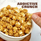 The Hampton Popcorn Company Caramel Popcorn Resealable Zip Bag, 9.5 Ounce, Caramel Corn, Fresh Gourmet Popcorn