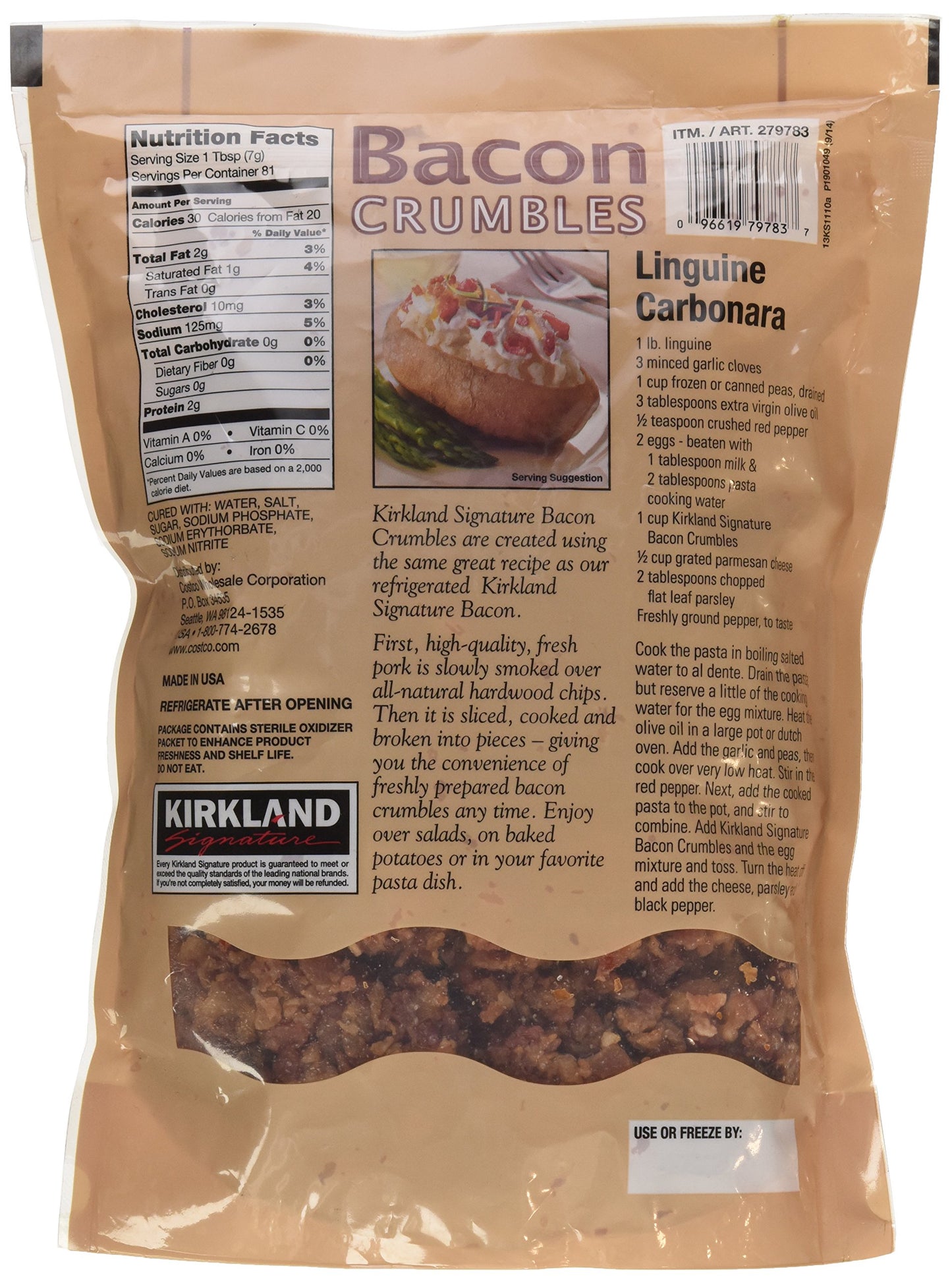 KIRKLAND Bacon Cspirit-inspired flavorbs, 20 oz (1.25 lb) - Perfect for Toppings and Cooking