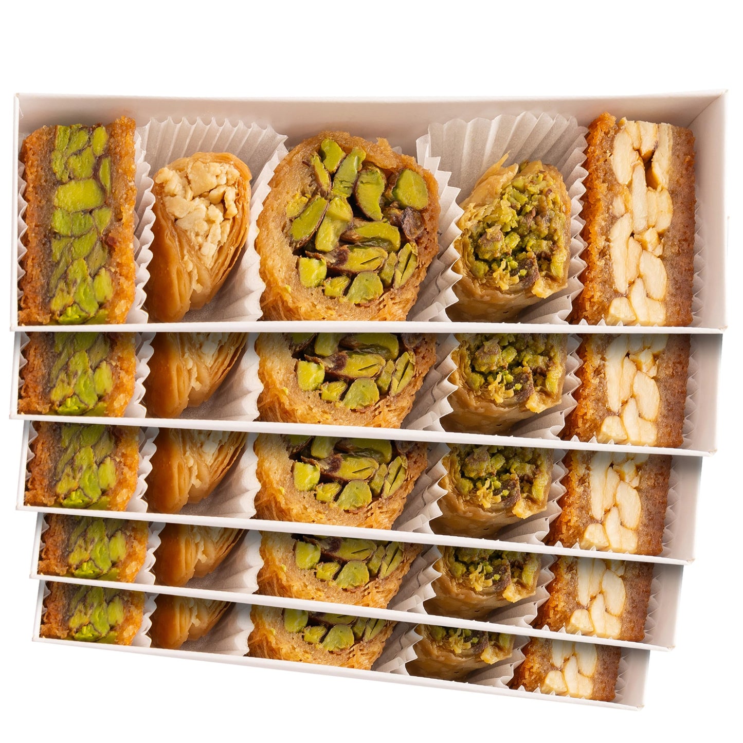 Eastanbul Baklava, 5 Packs Baklava Gift Box, Baklava Pastry, Middle Eastern Sweets Gift Box, Premium Gourmet Desserts, Baklava P