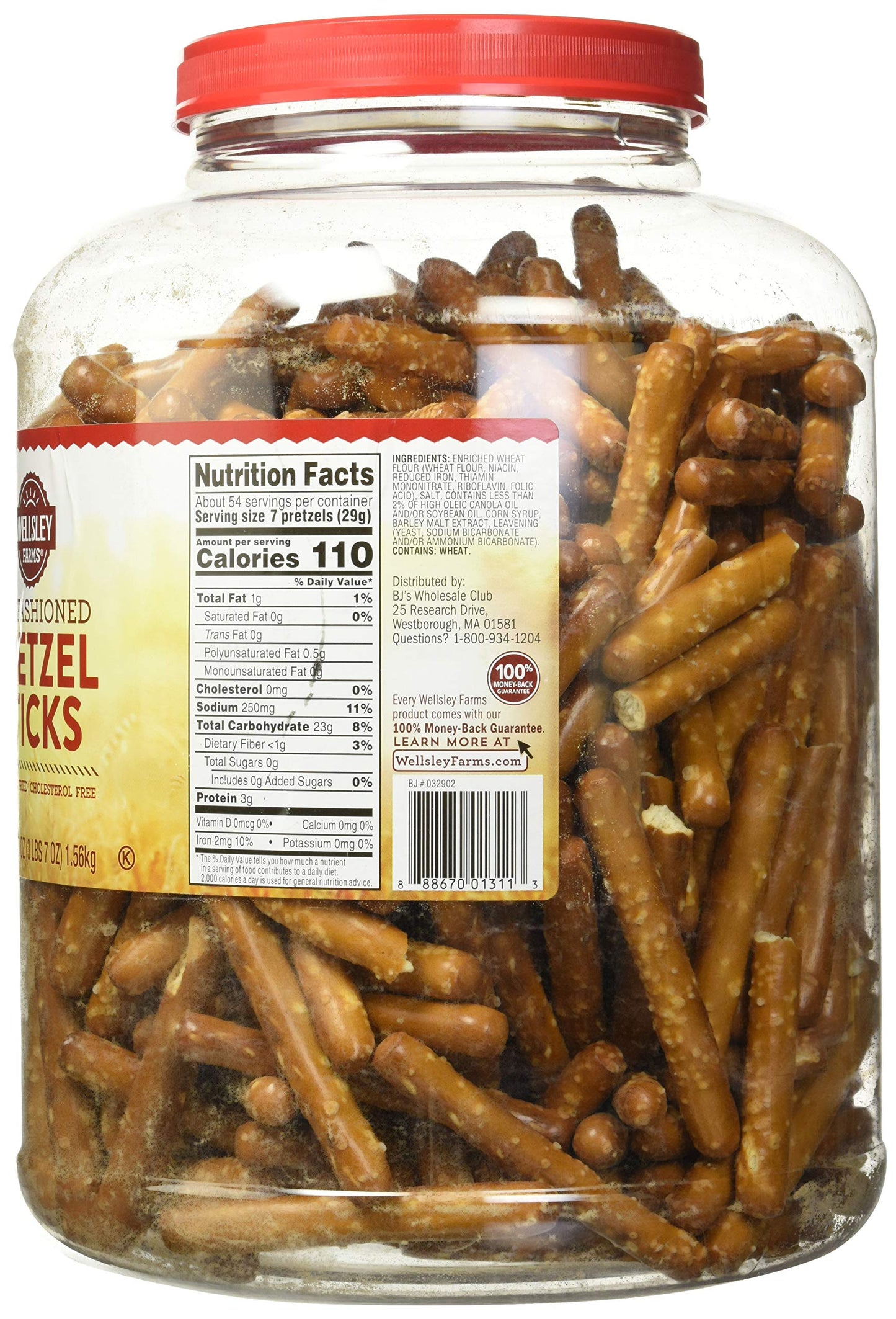 Wellsley Farms Old Fashioned, Baked Pretzel Sticks (Net Wt 55 Oz.)